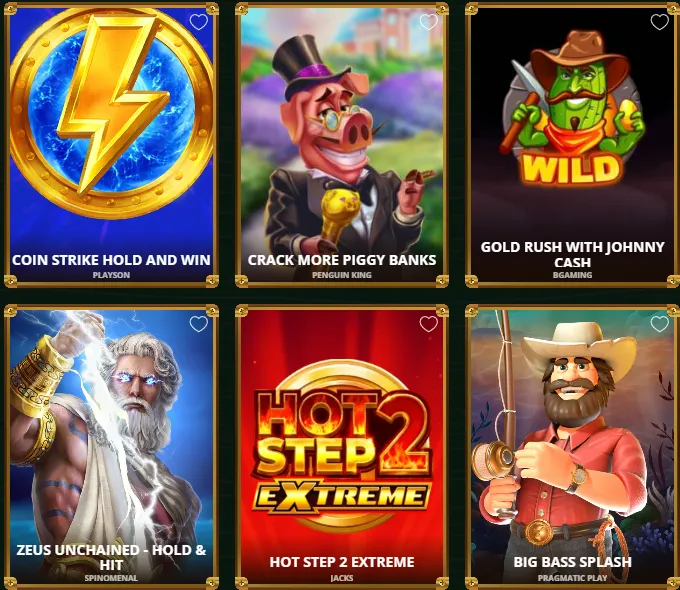 Cowboyspin Casino — Slot e Giochi Disponibili